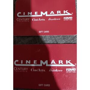 Cinemark Girftcards 20.00 total 2 @ $10 each
Rave Cinemas